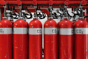 Gas cylindesr red